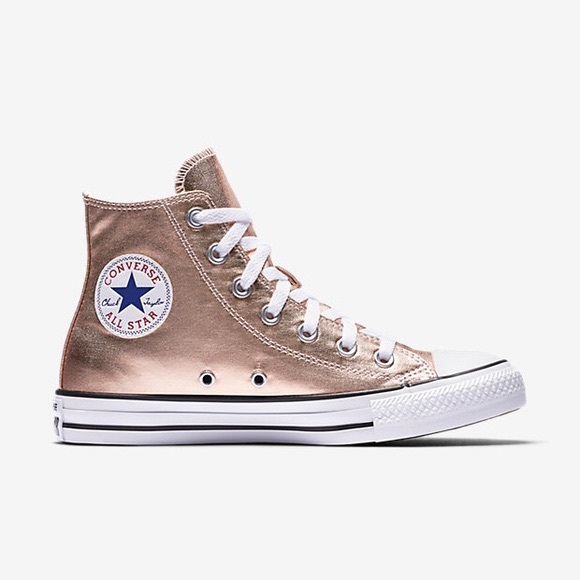 rose gold converse high tops